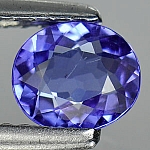  ok. 0,58ct/1szt -UJMUJĄCY TANZANIT NAT.-  5,89x5,04mm 2,50mm głęb. owal