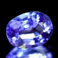 ok. 0,95ct/1szt -UJMUJĄCY TANZANIT NAT.-  7,16x5,51mm 3,31mm głęb. owal