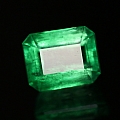 ok. 1,45ct/1szt -PIĘKNY SZMARAGD  NAT. Cert.-  7,18x5,76mm 4,44mm głęb. ośmiokąt