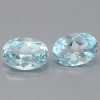 ok. 1,75ct /2szt. - ŚLICZNE CEJLOŃSKIE BŁĘKITNE TOPAZY; TOPAZ NAT.- kalibr. 7x5/3mm owal