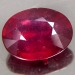 ok. 1,25ct /1szt. - AFRYKAŃSKI INTENSYWNIE CZEROWNY RUBIN NAT.-  6,8x5,5/3,4mm owal