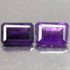 ok. 1,1ct /2szt. - PIĘKNA PARA PIĘKNY - KOLOR AAA WYSYCONY FIOLETOWY AMETYST NAT.-  4mmx6mm ośmiokąt