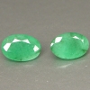 ok. 0,8ct /2szt. -  SZMARAGD NAT.-  6x4mmgł.3mm owal