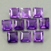 ok. 1,4ct /10szt. - ŚWEITNY MATERIAŁ JUB. - WYSYCONY KOLOR  AMETYST NAT.-  6x4mm/3mm kwadrat
