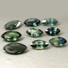 ok. 3,1ct /9szt. - ZIELONY SZAFIR NAT.-  4-8x2,5-4mm markiza