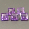 ok. 1,5ct /5szt. - ŚWEITNY MATERIAŁ JUB. - WYSYCONY KOLOR  AMETYST NAT.-  4x4/2,5mm kwadrat