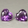 ok. 1,2ct /2szt. - PIĘKNY AAA AMETYST NAT.-  6x6/3,5mm serce