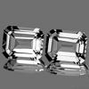 ok. 8,19ct /2szt. - REWELACYJNY AAA, DIAMENTOWY POŁYSK, BIAŁY TOPAZ NAT.- idelana para 10,0x8,0/5,1mm ośmiokąt