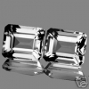 ok. 8,05ct /2szt. - REWELACYJNY AAA, DIAMENTOWY POŁYSK, BIAŁY TOPAZ NAT.- idelana para 10,0x8,0/5mm ośmiokąt