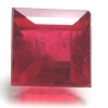 ok. 2,4ct /1szt. - ŁADNY MAT.JUBILERSKI - EFEKTOWNY AFRYKAŃSKI RUBIN NAT.-  6,4x6,4mm / 5,0mm  kwadrat