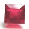ok. 2,4ct /1szt. - ŁADNY MAT.JUBILERSKI - EFEKTOWNY AFRYKAŃSKI RUBIN NAT.-  6,4x6,4mm / 5,0mm  kwadrat