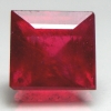ok. 2,1ct /1szt. - ŁADNY MAT.JUBILERSKI - EFEKTOWNY AFRYKAŃSKI RUBIN NAT.-  6,3x6,3mm / 4,7mm  kwadrat