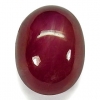 ok. 3,9ct /1szt. - DOSKONAŁY GWIAŻDZISTY RUBIN NAT.- owalny 9.5x7.3x5.3mm kaboszon