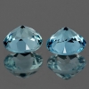 ok. 1,06ct /2szt. - PIĘKNA PARA AKWAMARYNÓW NAT.- dosk.para 5,00mm okrągły
