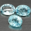 ok. 4,95ct /3szt. - AKWAMARYN NAT.-  6x8mm owal