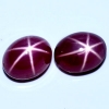 ok. 2,73ct /2szt. - WESOŁA PARA, GWIAŹDZISTY RUBIN NAT.-  6,4x4,9mm owal