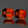 ok. 0,58ct /2szt. - PADPARADSCHA - SZAFIR NAT.- kalibr. 4,0x3,0mm prostokąt