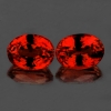 ok. 0,59ct /2szt. - PADPARADSCHA - NAJCENNIEJSZY SZAFIR NAT.-  4,2x3,1mm owal