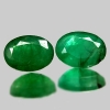 ok. 1,69ct /2szt. - ŁADNY SZMARAGD NAT.-  5x7mm owal