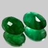 ok. 1,69ct /2szt. - ŁADNY SZMARAGD NAT.-  5x7mm owal