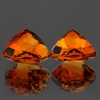 ok. 3,07ct /2szt. -  CYTRYN NAT.- kalibr. 7,5mm trilion