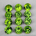 ok. 0,2ct /1szt. -  PERYDOT, OLIWIN NAT.-  3,5mm okrągły