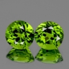 ok. 1,82ct /2szt. -  PERYDOT, OLIWIN NAT.-  6,0mm okrągły