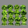 ok. 3,36ct /12szt. -  PERYDOT, OLIWIN NAT.-  4,0mm średn. okrągły