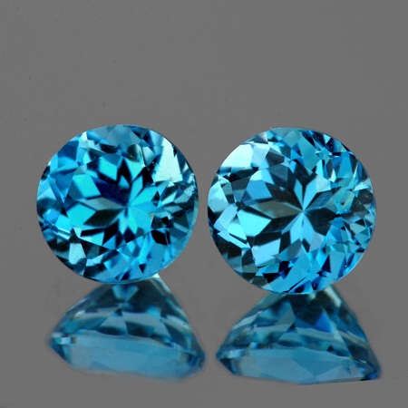 ok. 1,1ct /2szt. - TOPAZ NAT.- kalibr. 5,00mm okrągły ok. 1,1ct /2szt. - TOPAZ NAT.- kalibr. 5,00mm okrągły