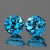 ok. 1,1ct /2szt. -  TOPAZ NAT.- kalibr. 5,00mm okrągły