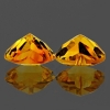 ok. 1,92ct /2szt. -  CYTRYN NAT.- kalibr. 7,0mm serce