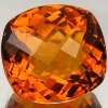 ok. 23,09ct/1szt -REWELACYJNY, MADERA  CYTRYN NAT.-  18,50x17,39mm / 12,46mm głęb. antyk	