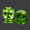 ok. 1,71ct/2szt -CUDNY PERYDOT, OLIWIN NAT.-  6,1x6,1mm / 3,1mm  antyk