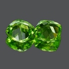 ok. 1,71ct/2szt -CUDNY PERYDOT, OLIWIN NAT.-  6,1x6,1mm / 3,1mm  antyk
