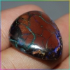 ok. 26,45ct/1szt -CZARUJĄCY BOULDER OPAL NAT.-  24,8x22mm  6,7mm głęb. fantazyjny