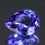 ok. 1,64ct/1szt -PRZEPIĘKNY CERTYFIKOWANY TANZANIT NAT.-  7,44x6,51mm 5,04mm głęb. kropla