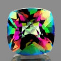 ok. 4,87ct/1szt - MYSTIC TOPAZ NAT.-  10x10mm 6,6mm głęb. kuszon / kwadrat	