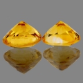 ok. 1,89ct/2szt -PIĘKNY CYTRYN NAT.-  6,2 okrągły	
