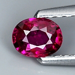 ok. 0,33ct/1szt -NIE POPRAWIANY PIĘKNY RUBIN NAT.-  4,8x3,7mm 2,0mm głęb. owal