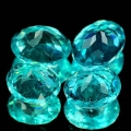 ok. 0,6ct/1szt -PRZEŚLICZNY APATYT NAT.-  5.6 x 4.9 x 3.2 mm. owal