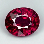 ok. 0,78ct/1szt -CERTYFIKOWANY NIE WYGRZEWANY RUBIN NAT.-  5,77x4,81mm 3,25mm głęb. owal