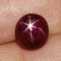 ok. 1,75ct/1szt -GWIAŹDZISTY PIĘKNY RUBIN NAT.-  7,25x6,43 mm / 3,54 mm głęb. owal