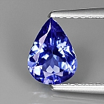 ok. 0,83ct/1szt - WSPANIAŁY TANZANIT NAT.-  7,82x5,79mm 3,20mm głęb. kropla
