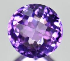 ok. 3,63ct/1szt -WSPANIAŁY AMETYST NAT.-  9,06x9,12mm 7,57mm gl okrągły