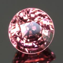 ok. 1,4ct /1szt. - PIĘKNY BRZOSKWINIOWY AAA TURMALIN NAT.-  7.1/4.6mm okrągły