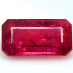 ok. 1,85ct /1szt. - AFRYKAŃSKI RUBIN NAT.-  9,5x5,0/3,4mm ośmiokąt