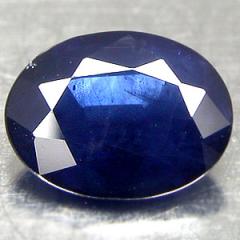 ok. 0,85ct /1szt. - PIĘKNY GŁĘBOKI CHABROWY CEJLOŃSKI SZAFIR NAT.-  6,8x5,2mmgł.3,0mm owal