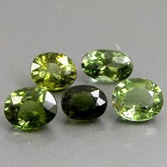 ok. 1,7ct /5szt. - ŁADNY MATERIAŁ JUBIL. - UROCZY AFRYKAŃSKI TURMALIN NAT.-  4,2-5,0x2,6-3,2mm owal