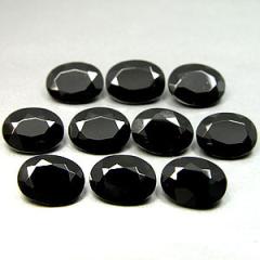 ok. 12,7ct /10szt. -  ONYKS NAT.-  8x6/3mm owal