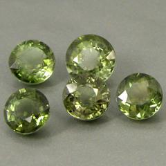ok. 1,6ct /5szt. - NAJWYŹSZA JAKOŚĆ - SKRZĄCY SIĘ AAA AFRYKAŃSKI IF TURMALIN NAT.-  4-5mm okrągły